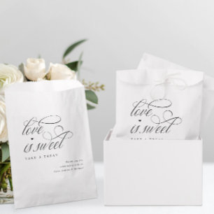 Elegant Calligraphy Classy Luxury Wedding Favour Bags