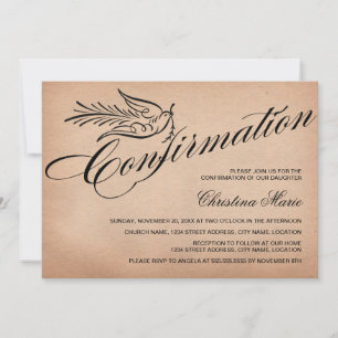 Elegant Calligraphy Confirmation Invitation