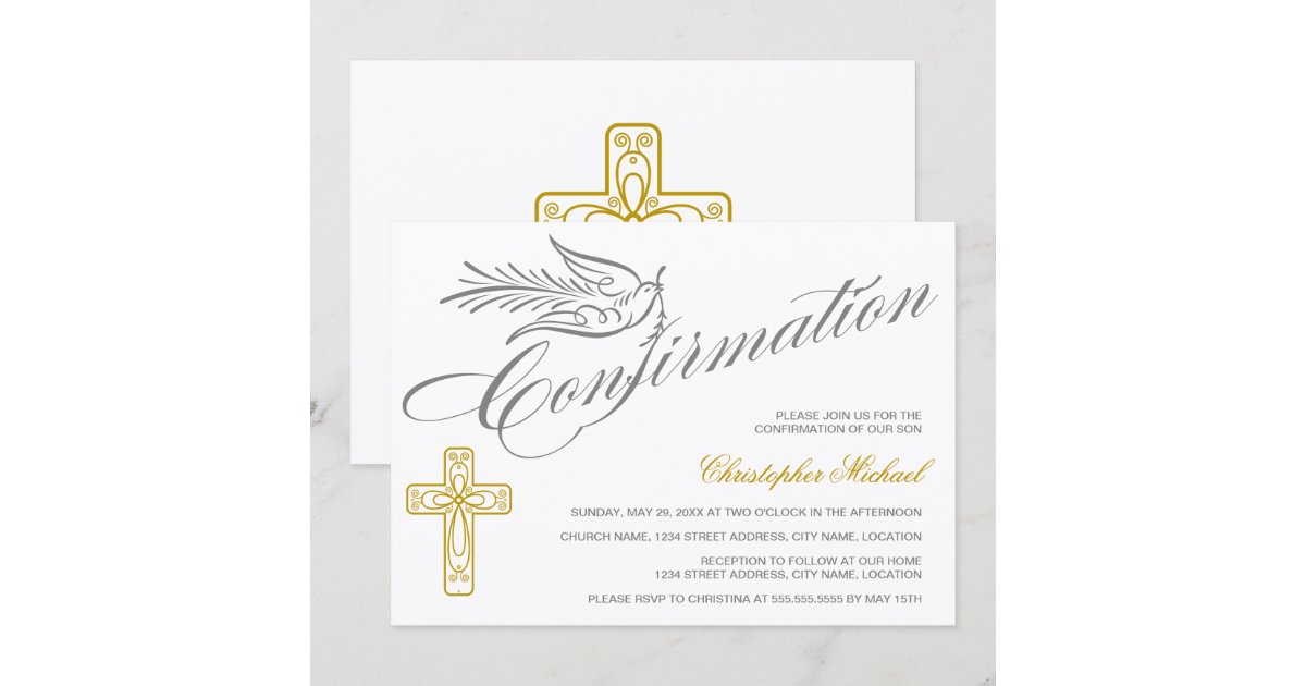 Elegant Calligraphy Cross And Dove Confirmation Invitation Zazzle elegant-calligraphy-cross-and-dove-confirmation-invitation-zazzle