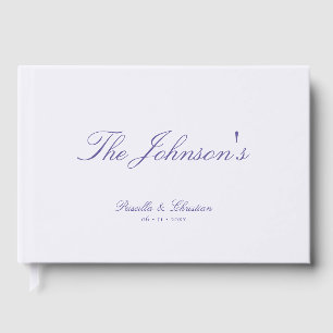 Elegant Calligraphy Custom Couples Wedding Guest Book