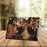 Elegant Calligraphy Custom Wedding Photo Thank You Card<br><div class="desc">Say thank you in style with these elegant and very trendy wedding photo thank you cards. The design is easy to personalise with your own photo and wording and your family and friends will be thrilled when they receive these fabulous thank yous.</div>
