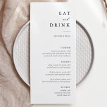 Elegant Calligraphy Eat and Drink Wedding Menus<br><div class="desc">Elegant Calligraphy Eat and Drink Wedding Menus | Simple Calligraphy Rustic Wedding Menus Wedding Menus,  Rustic Wedding Menu,  Floral Wedidng Menu,  Wedding Table Menu</div>