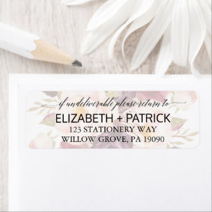 Elegant Calligraphy   Faded Floral Wedding