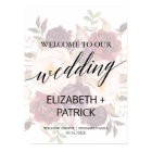 Elegant Calligraphy | Faded Floral Wedding Welcome