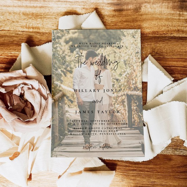 Elegant Calligraphy | Faded Photo invitation (Creator Uploaded)