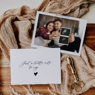 Elegant Calligraphy Formal Baby Announcement Card