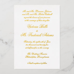 Elegant Calligraphy Formal Wedding Gold