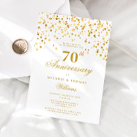 Elegant Calligraphy Gold 70th Wedding Anniversary