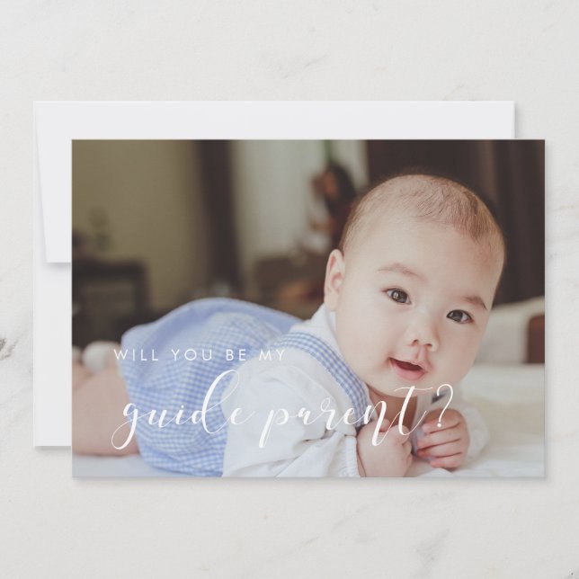 Elegant calligraphy Guide parent proposal card (Front)