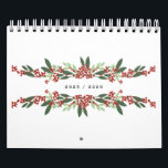 Elegant Calligraphy Hand Painted Christmas Custom Calendar<br><div class="desc">***this design is part of a christmas holiday collection*** _______________________ this design template is fully editable and customisable by you the customer - click personalise further button if you with to move, add, delete or make major changes to the design _______________________ *if you have any DESIGN questions or need more...</div>