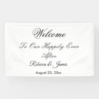 Elegant Calligraphy Happily Ever After Wedding  Ba