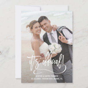 Elegant Calligraphy It's official Wedding Announcement