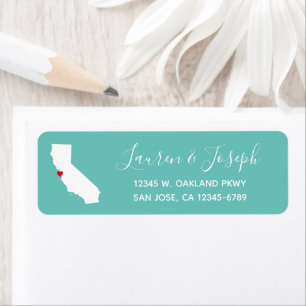 Elegant Calligraphy Light Teal California
