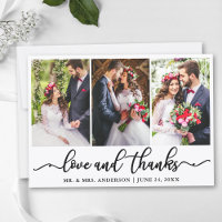 Elegant Calligraphy Love Thanks Wedding 3 Photo