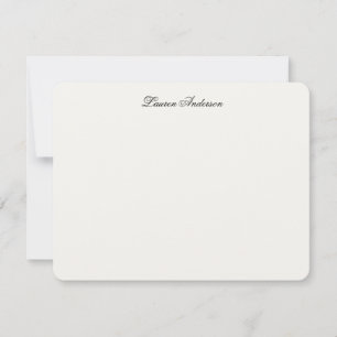 Elegant Calligraphy Luxury Ivory Personalised Flat Card