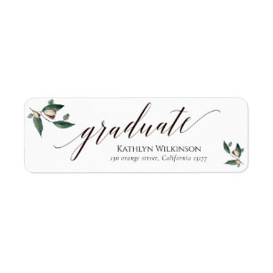 Elegant Calligraphy Magnolia Graduation Address