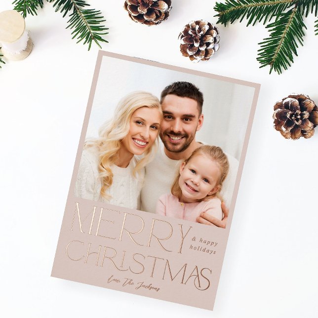 Elegant Calligraphy Merry Christmas Photo (Creator Uploaded)