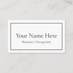 Elegant calligraphy modern black white business card