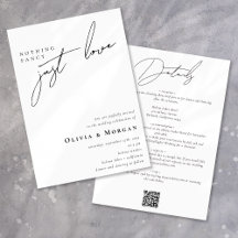 Elegant Calligraphy Modern QR Code Details Wedding