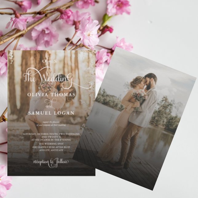 Elegant Calligraphy Modern Wedding Invitations (Creator Uploaded)