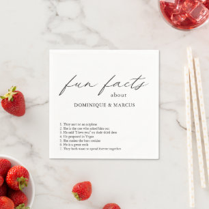 Elegant Calligraphy Modern Wedding Napkin