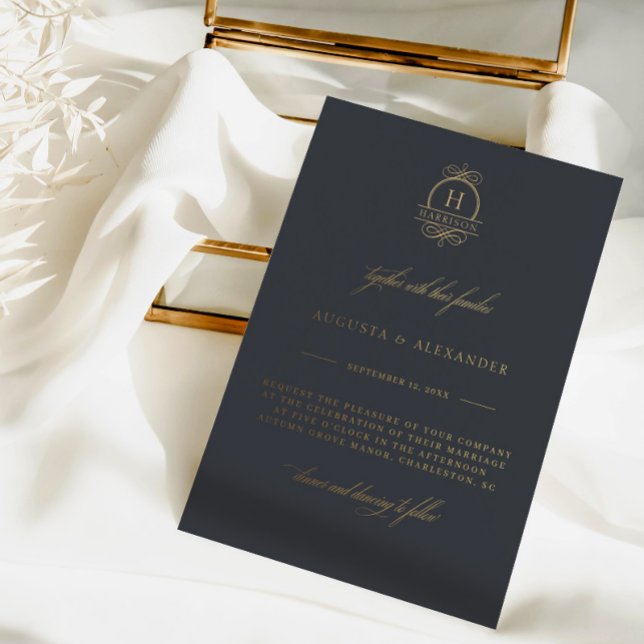 Elegant Calligraphy Monogram Classy Modern Wedding (Creator Uploaded)