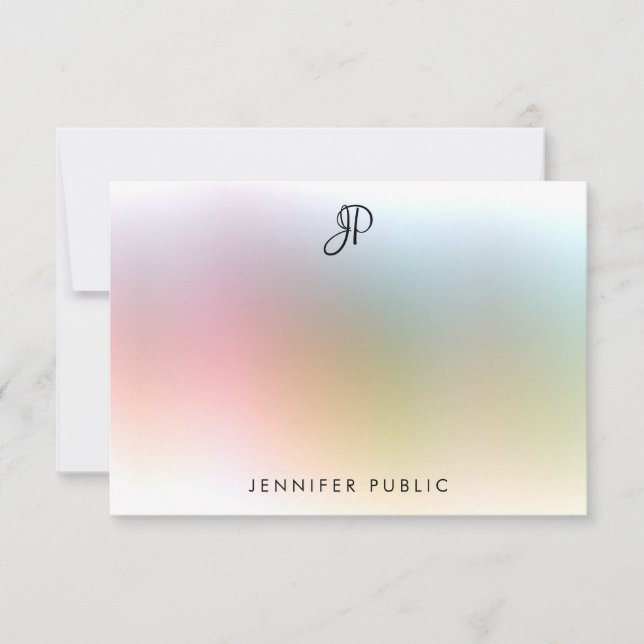 Elegant Calligraphy Monogram Colourful Template (Front)