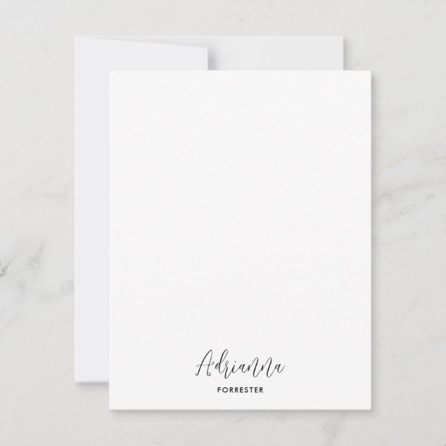 Elegant Calligraphy Name Minimal  Card (Front)