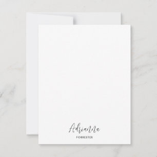 Elegant Calligraphy Name Minimal  Card