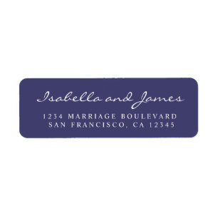 Elegant Calligraphy Names Wedding Return Address