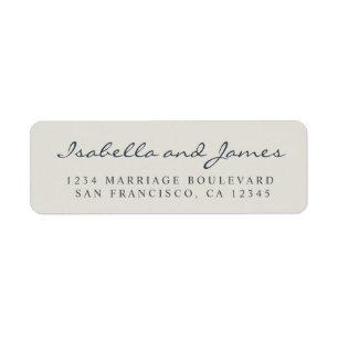 Elegant Calligraphy Names Wedding Return Address