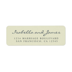 Elegant Calligraphy Names Wedding Return Address