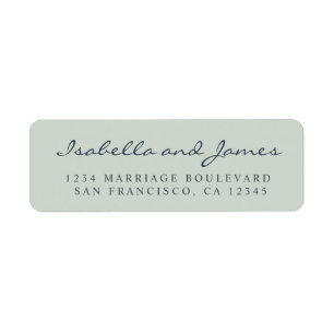 Elegant Calligraphy Names Wedding Return Address