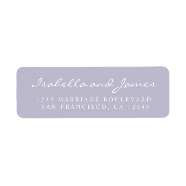 Elegant Calligraphy Names Wedding Return Address (Front)