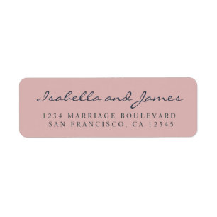 Elegant Calligraphy Names Wedding Return Address