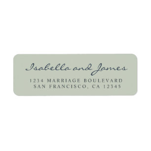 Elegant Calligraphy Names Wedding Return Address