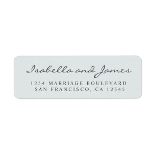 Elegant Calligraphy Names Wedding Return Address