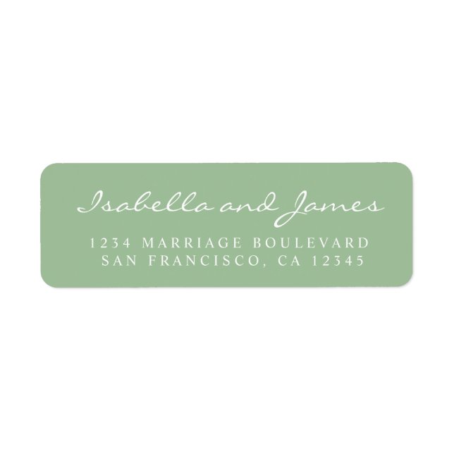 Elegant Calligraphy Names Wedding Return Address   (Front)