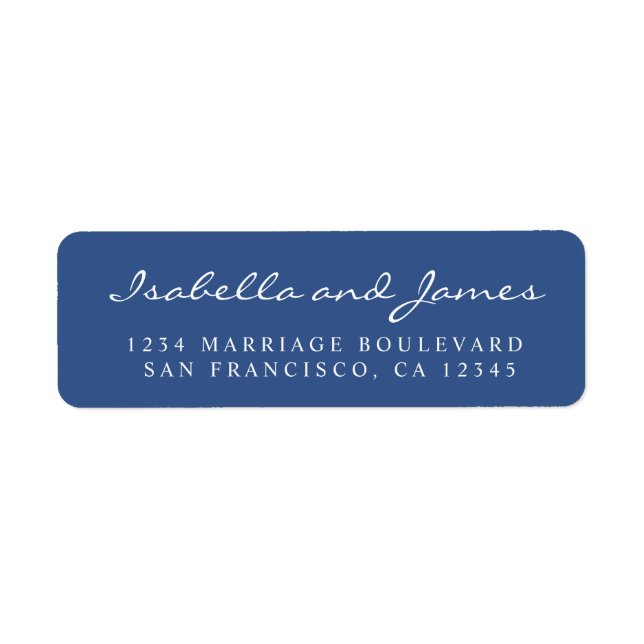 Elegant Calligraphy Names Wedding Return Address   (Front)