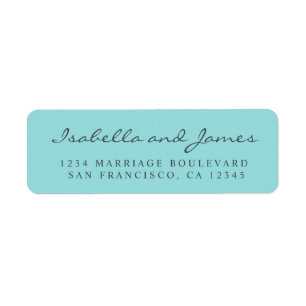 Elegant Calligraphy Names Wedding Return Address