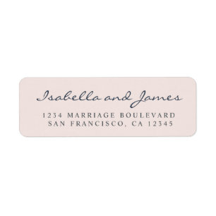 Elegant Calligraphy Names Wedding Return Address L