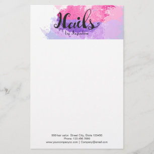 Elegant Calligraphy Painted Nail Technician Flyer