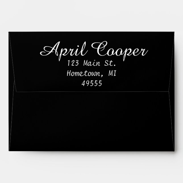 Elegant calligraphy personalised script  envelopes (Back (Top Flap))