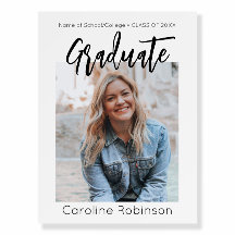 Elegant Calligraphy Photo Graduation