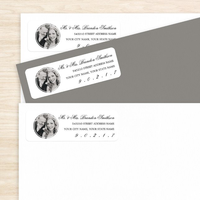 Elegant Calligraphy & Photo Return Address (Creator Uploaded)