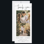 Elegant Calligraphy Photo Strip Thank you Card<br><div class="desc">For more invitation wording options,  please see the complete elegant calligraphy collection: https://www.zazzle.com/collections/whimsical_elegant_calligraphy-119723660555986269?rf=238296117664346256</div>