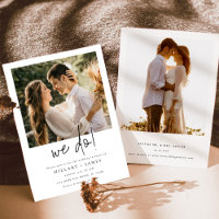 Elegant Calligraphy Photo We Do Wedding