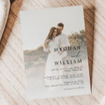 Elegant Calligraphy Photo Wedding Invitation<br><div class="desc">Elegant Calligraphy Photo Wedding Invitation</div>