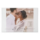 Elegant Calligraphy Photo Wedding Welcome
