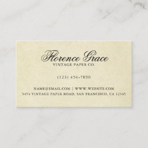 Elegant Calligraphy Professional Vintage Business Card